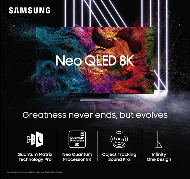Samsung Neo QLED 8K TV ஒன்றைப் பொருத்தி உங்கள் இல்லங்களுக்குப் புதுப் பொலிவினைக் கொடுத்திடுங்கள்